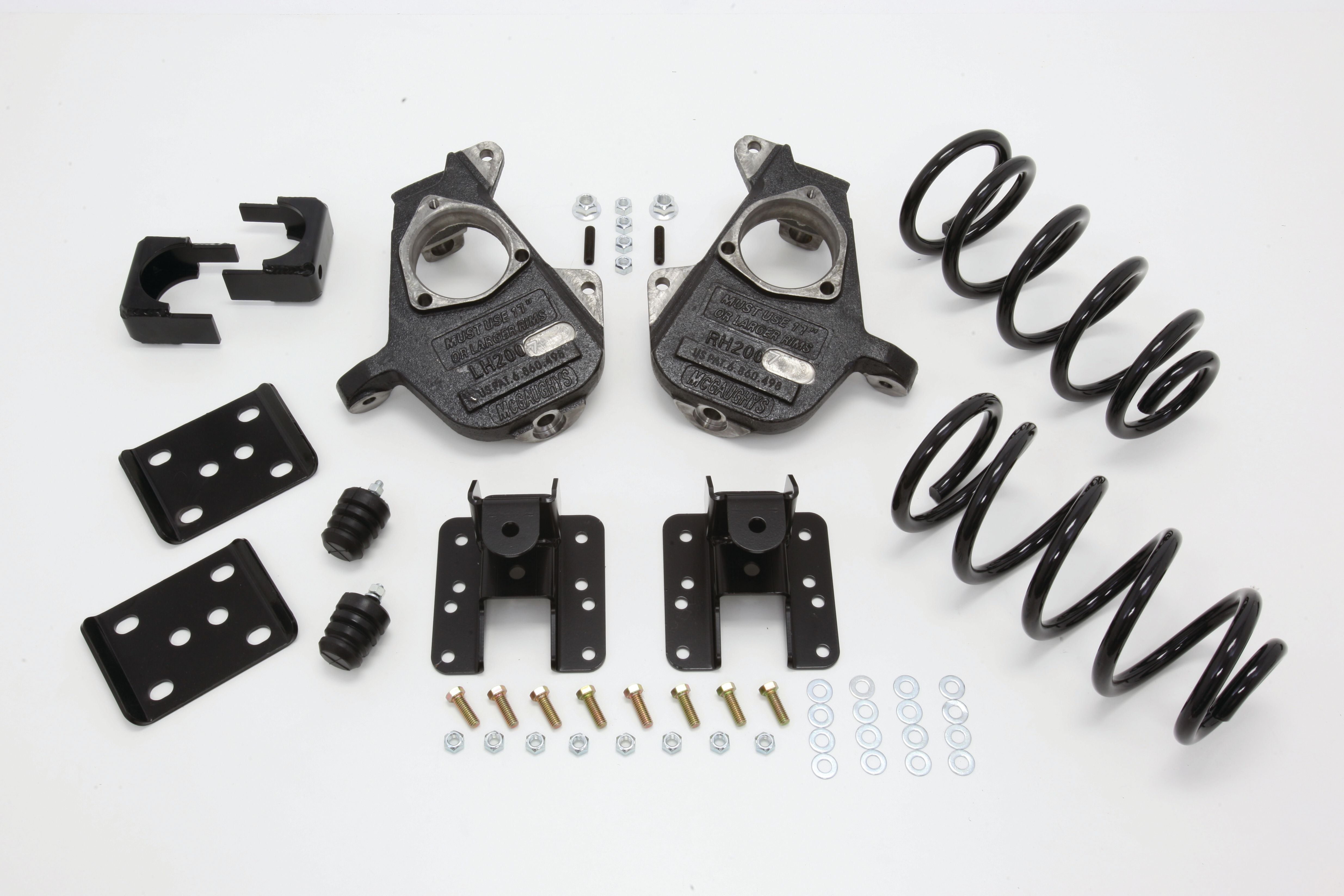 2007-13 S-Cab Silverado 3/5" Deluxe Drop Kit (Spindles, Coil Springs, Rear Hangers, Flip Kit, & Bump Stops)