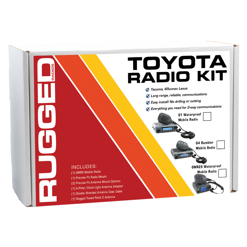 Toyota Tacoma 4Runner Sequoia Lexus Two-Way GMRS Mobile Radio Kit - Rambler G4