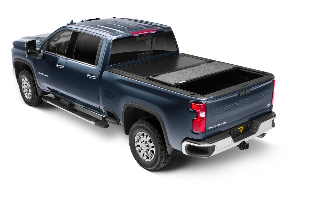 Tonneau Cover Ultra Flex 2020-2026 Silverado/Sierra 2500 HD/3500 HD 8 Foot 2 Inch Bed Matte Black Finish UnderCover