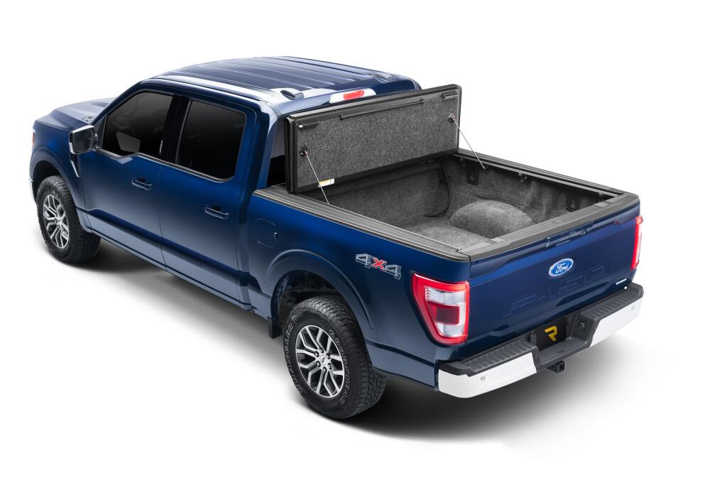 Tonneau Cover Ultra Flex 2021-2026 Ford F-150 5 Foot 7 Inch Bed Crew (Includes Lightning) Matte Black Finish UnderCover