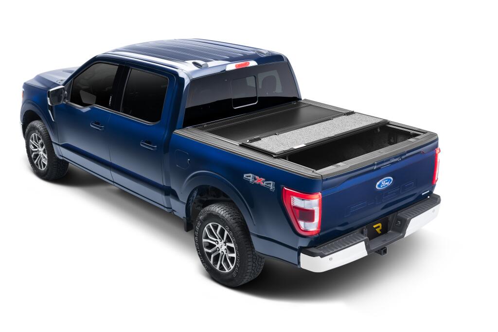 Tonneau Cover Ultra Flex 2021-2026 Ford F-150 5 Foot 7 Inch Bed Crew (Includes Lightning) Matte Black Finish UnderCover