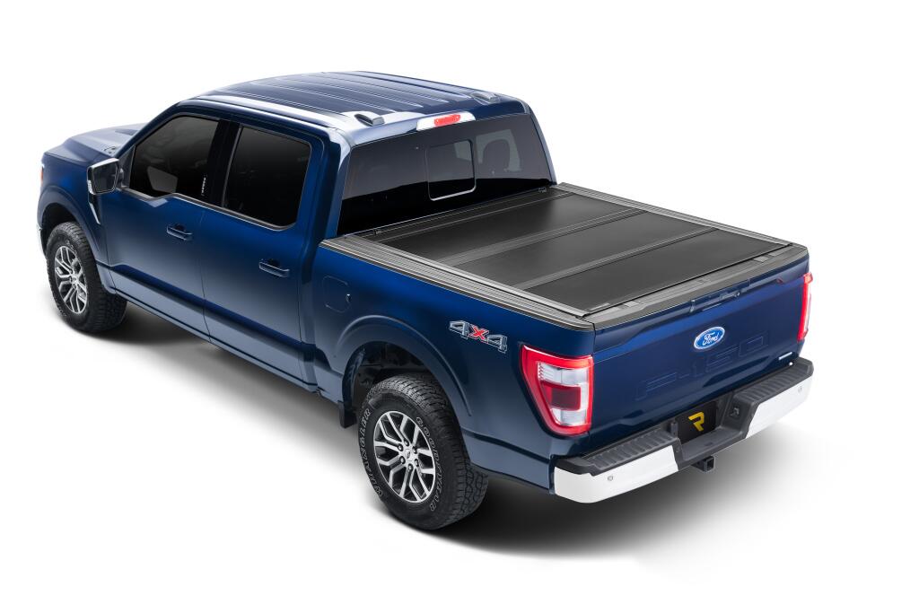 Tonneau Cover Ultra Flex 2021-2026 Ford F-150 5 Foot 7 Inch Bed Crew (Includes Lightning) Matte Black Finish UnderCover