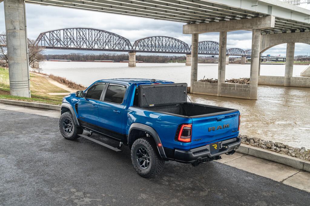 Tonneau Cover Ultra Flex 2019-2026 (New Body Style) Ram 5 Foot 7 Inch Bed Crew Cab Without RamBox Without Multifunction Tailgate Matte Black Finish UnderCover