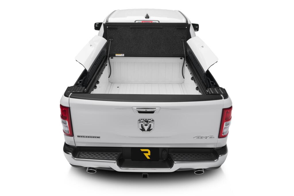 Tonneau Cover Ultra Flex 2019-2026 (New Body Style) Ram 5 Foot 7 Inch Bed Crew Cab With RamBox Without Black Track System Black Textured UnderCover