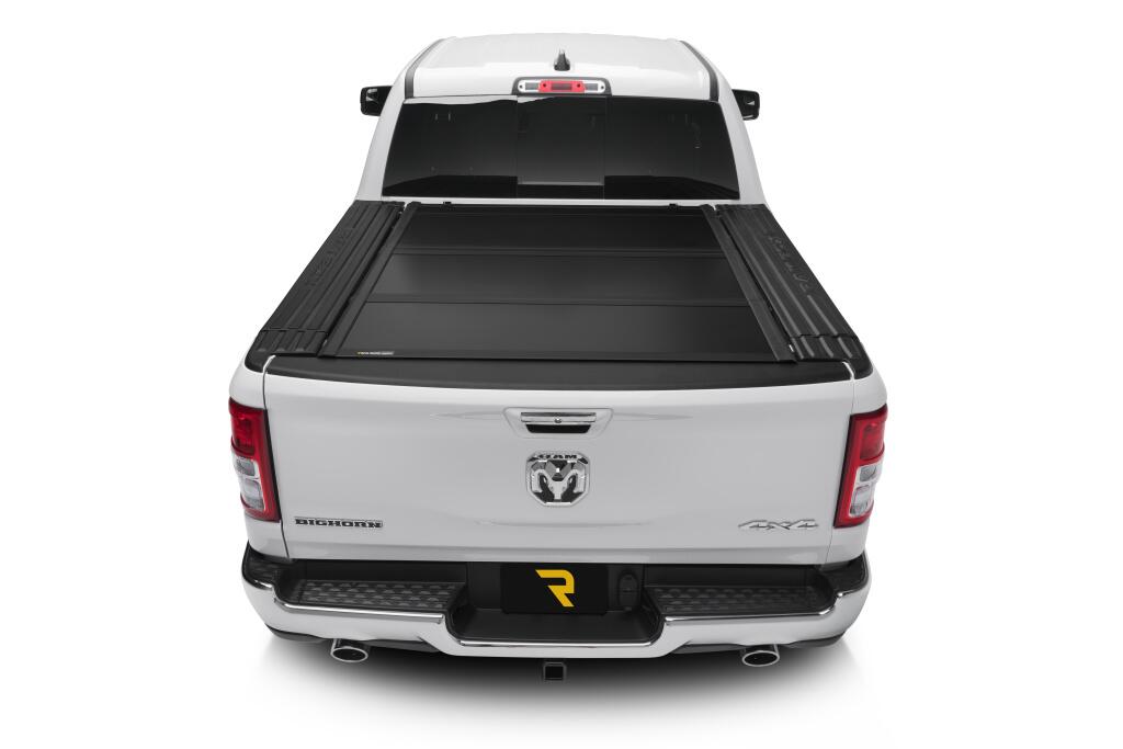 Tonneau Cover Ultra Flex 2019-2026 (New Body Style) Ram 5 Foot 7 Inch Bed Crew Cab With RamBox Without Black Track System Black Textured UnderCover