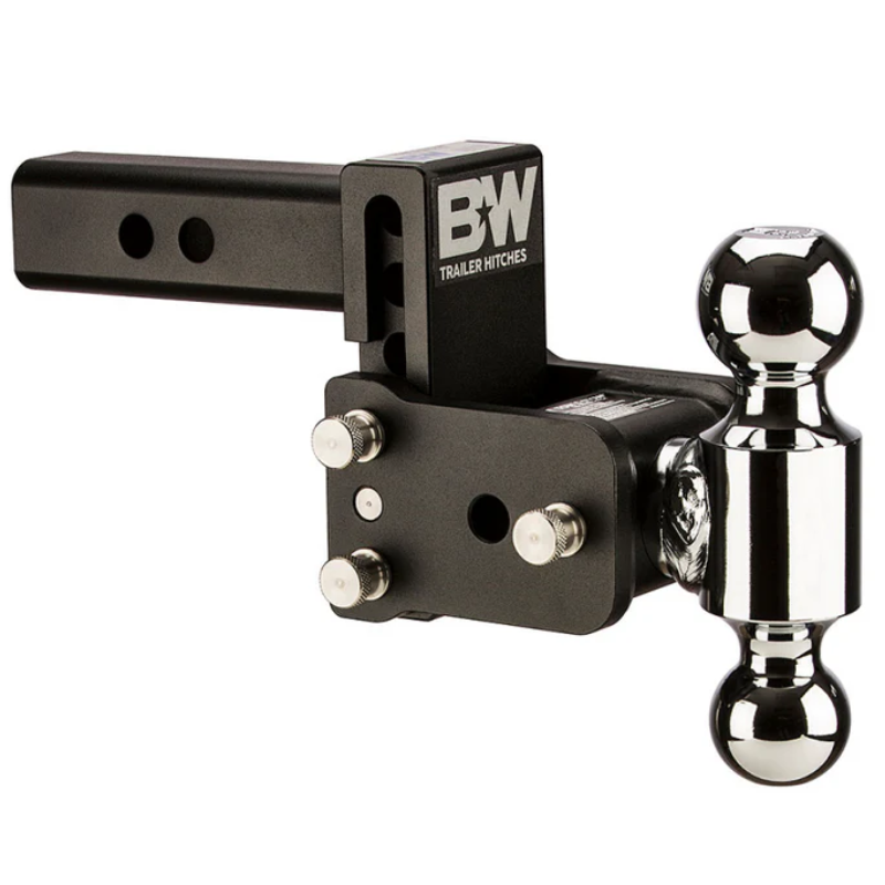 B&W Trailer Hitches Dual Ball Mount Hitches 2" Adj Ball Mount 3" Drop/3-1/2" Rise, Black Model TS10035B