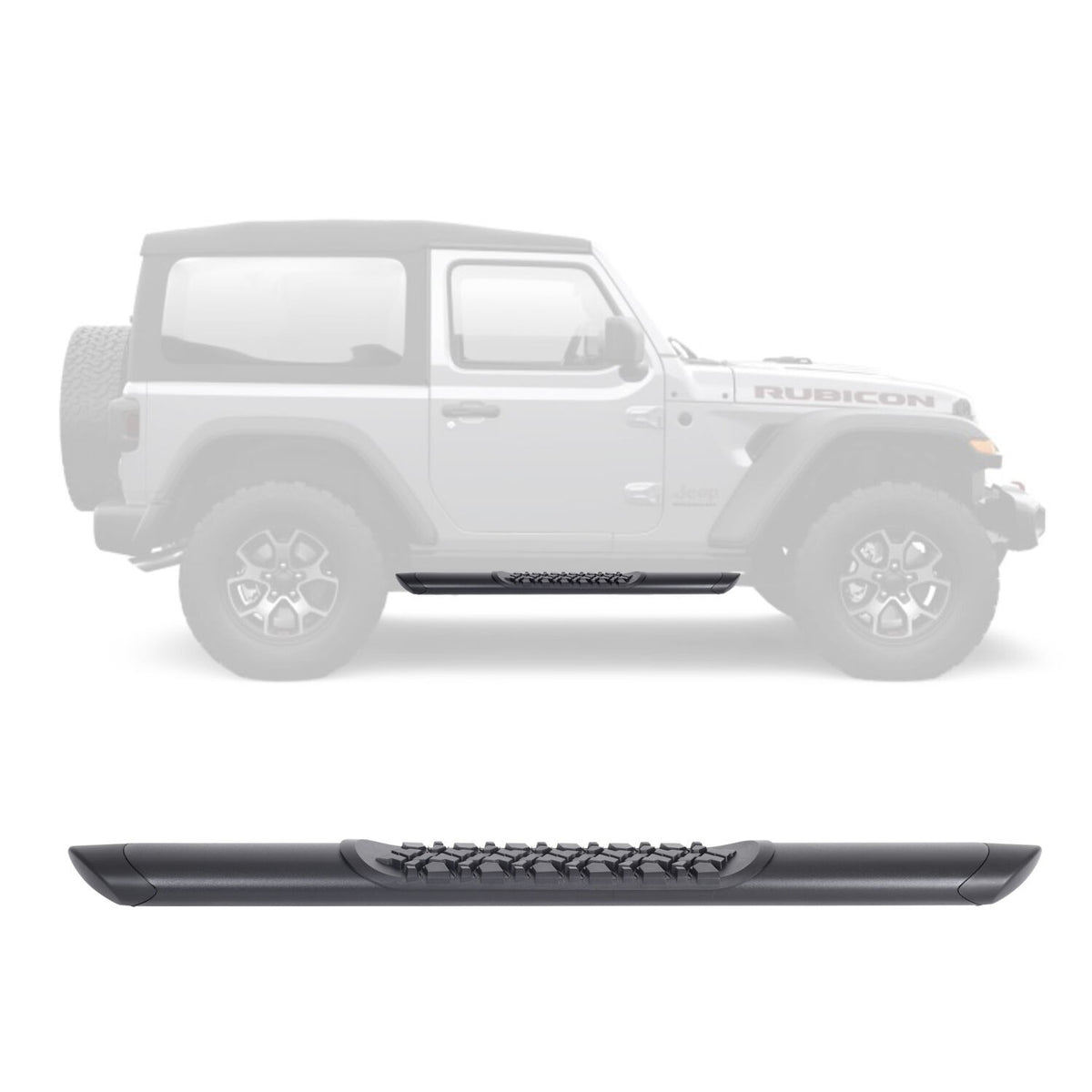 V3 Series Aluminum 5 Inch Elipse Side Steps Boards Only Textured Black 2021-2025 Ford Bronco Go Rhino