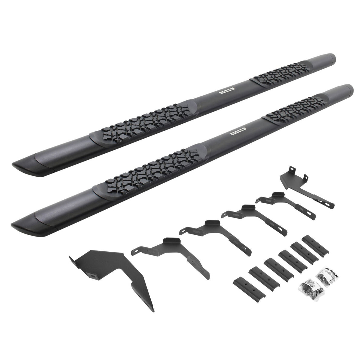 V3 Series Aluminum 5 Inch Elipse Side Steps with Mounting Brackets Textured Black 2019-2025 Ford Ranger Go Rhino