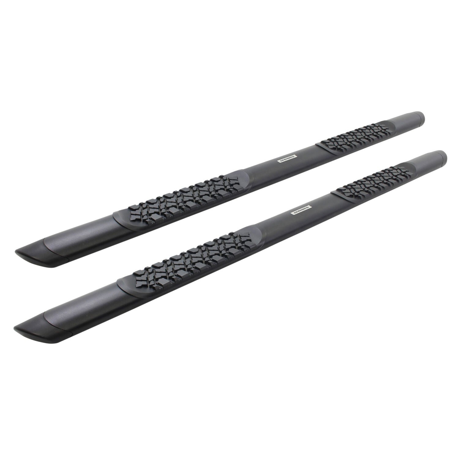 V3 Series Aluminum 5 Inch Elipse Side Steps with Mounting Brackets Textured Black 1999-2016 Ford F-250/F-350 Extended Cab Go Rhino