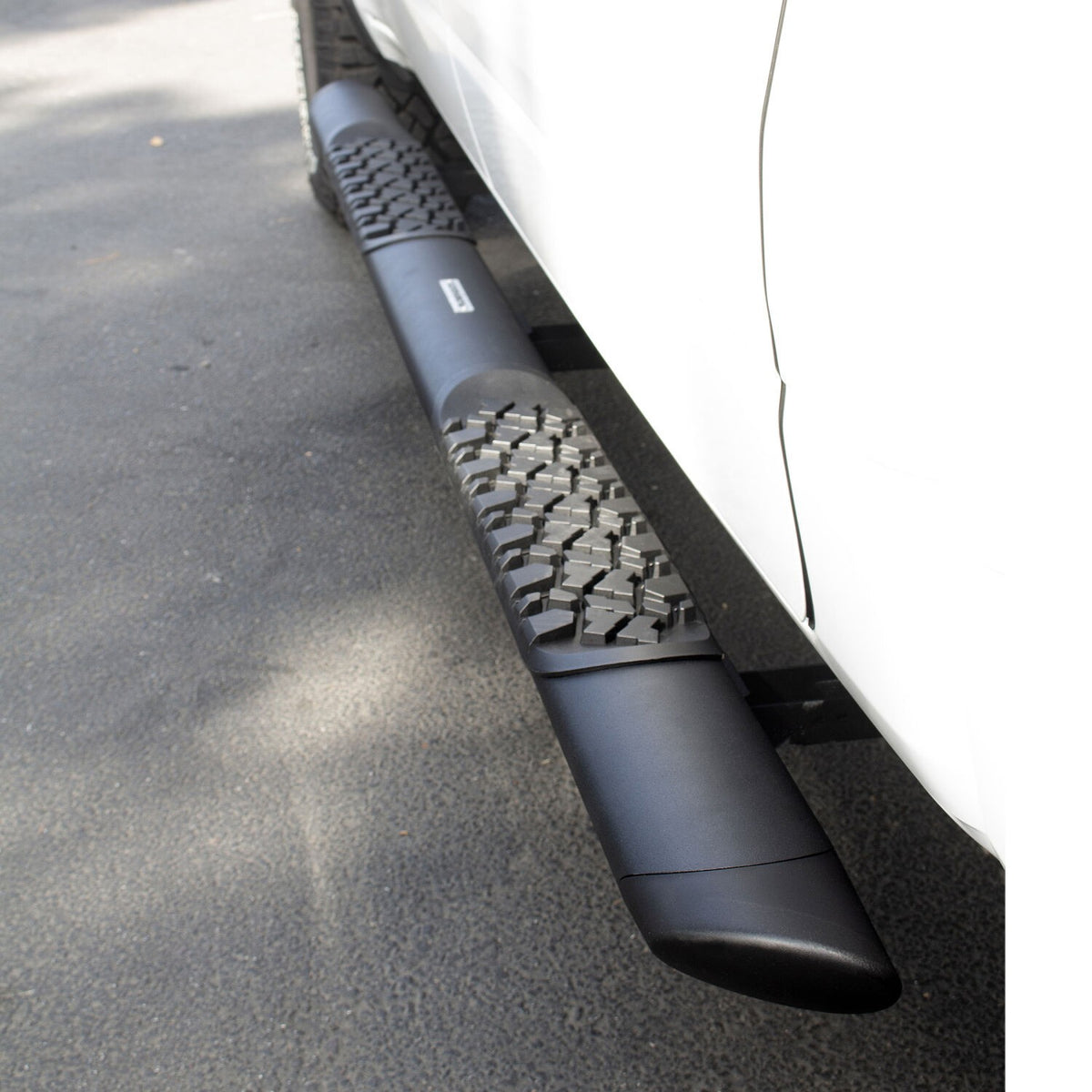 V3 Series Aluminum 5 Inch Elipse Side Steps with Mounting Brackets Textured Black 2019-2026 Ram 1500 Crew Cab Go Rhino