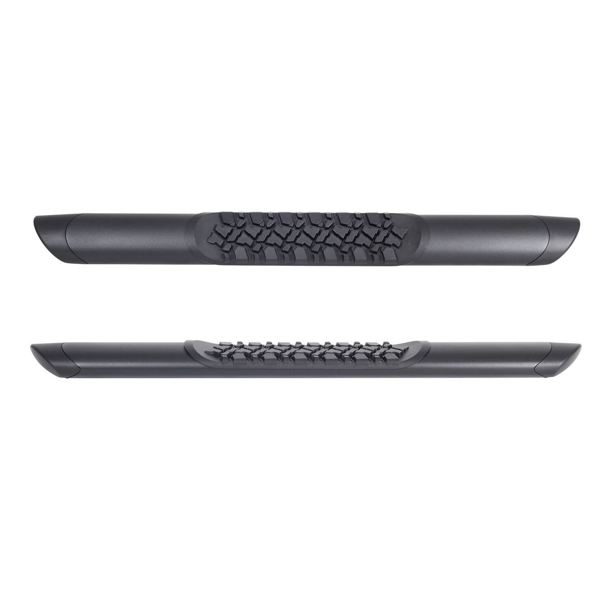 V3 Series Aluminum 5 Inch Elipse Side Steps with Mounting Brackets Textured Black For 2007-2018 Jeep Wrangler JK 2 door Go Rhino