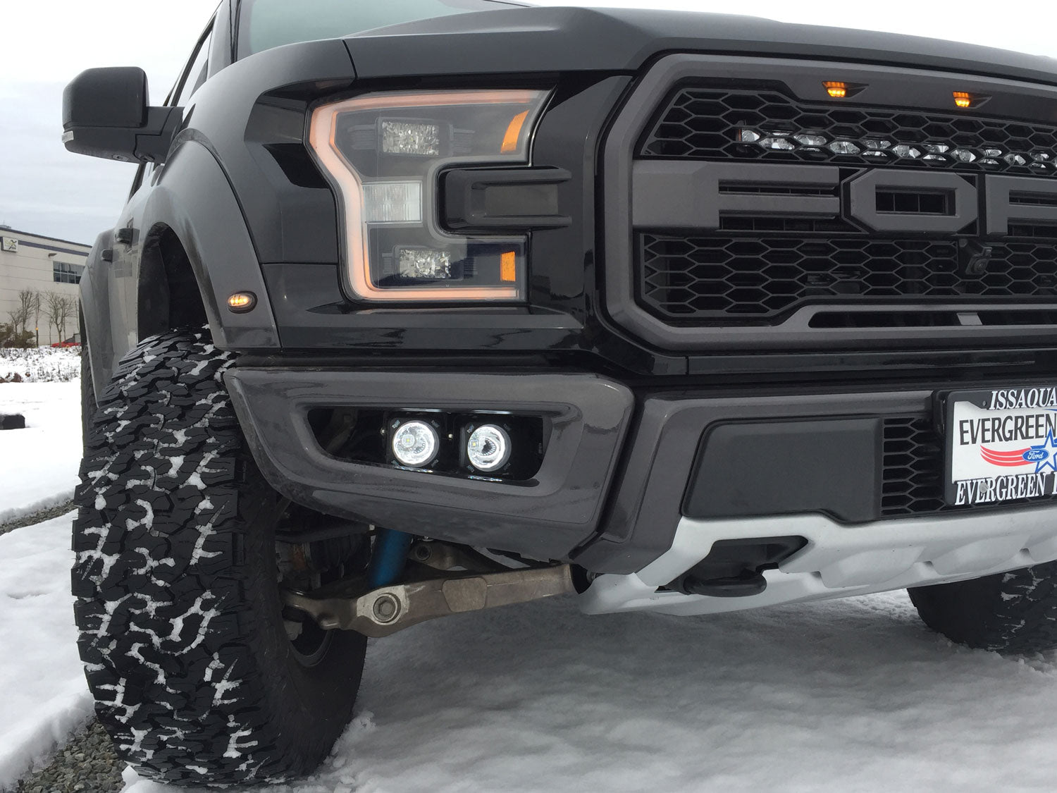 2017-2020 Ford F-150 Raptor LED Halo Fog Light Kit With Optimus Halo Lights