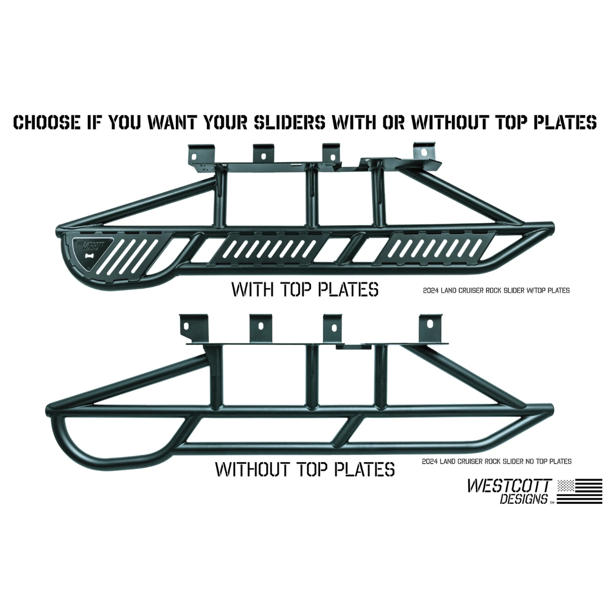 Westcott Designs 2024+ Land Cruiser Rock Sliders