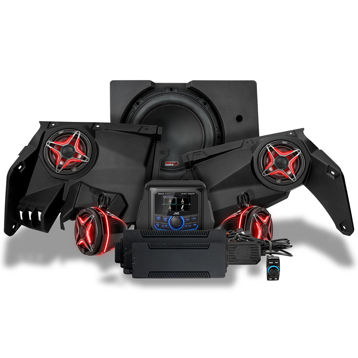 2017-2026 Can-Am® X3, Phase-4 V-Spec 5-Speaker 1650watt System w/JVC
