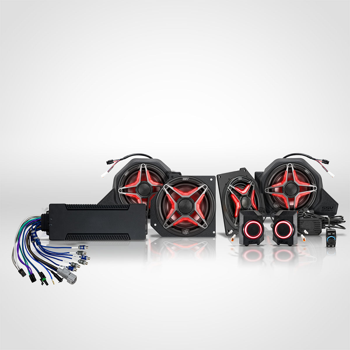 2024-2027 Polaris Xpedition ADV & XP, 1800w 7-Speaker Phase-5 V-Spec Plug-&-Play Audio Kit For Ride Command