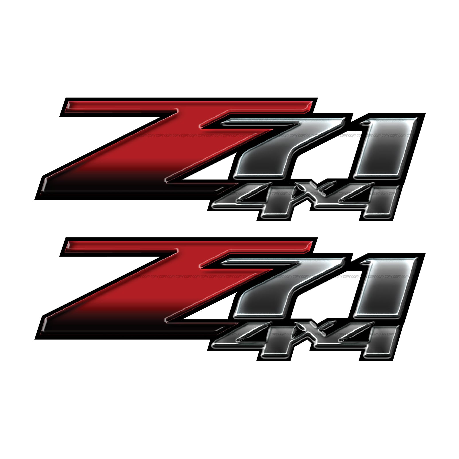 Z71 4x4 Decals Metal Stickers Chevy Silverado - F - 1500 2500 HD Stickers