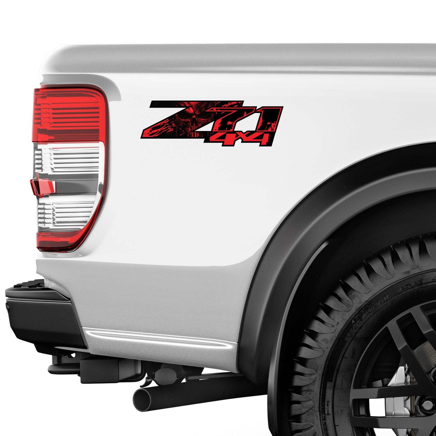 Z71 4x4 Decals Skull Stickers Chevy Silverado - F - 1500 2500 HD Stickers