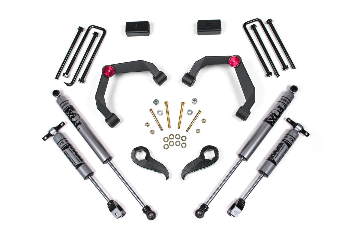 11-19 Silverado/Sierra 2500HD/3500HD 3 Inch UCA Lift Without Overloads Fox Shocks Zone Offroad