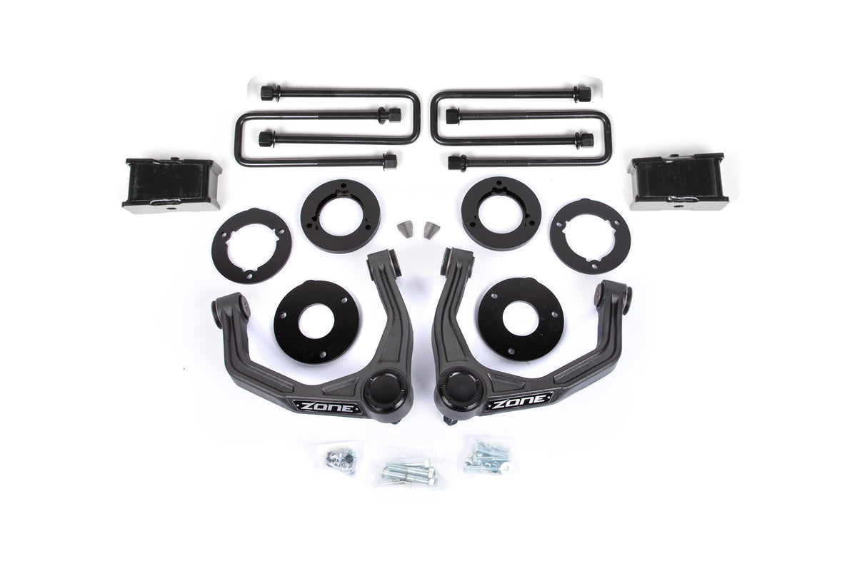 19-22 Silverado/Sierra 1500 AT4 / Trail Boss 1.75 Inch Lift Kit 1 Inch Rear Block No Shocks Zone Offroad