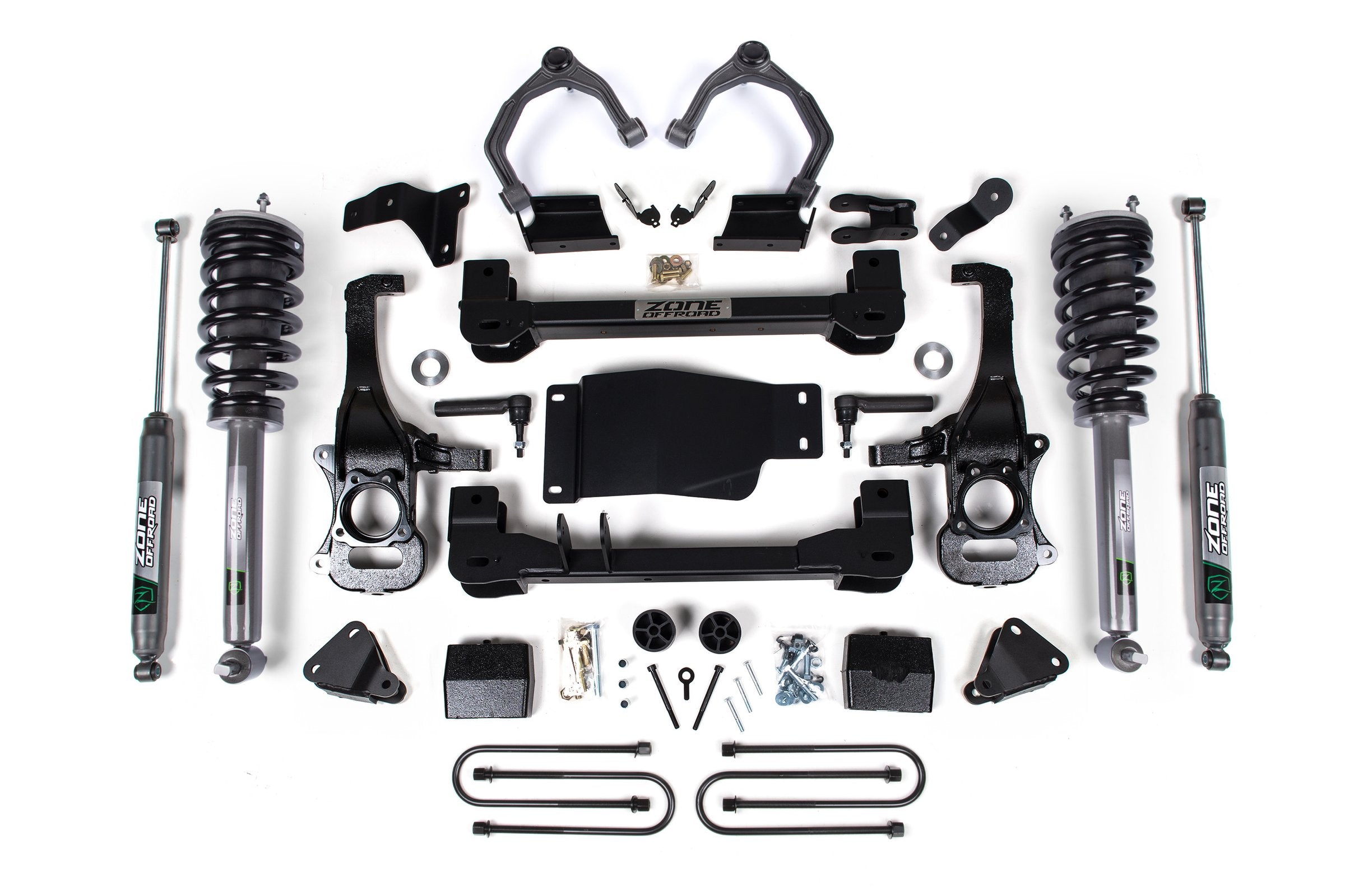25-26 Chevrolet Silverado Trail Boss 1500 - GMC Sierra AT4 1500 4WD 4 Inch Suspension Lift Kit, 3 Inch Rear Lift, Block - Nitro Loaded Struts, Nitro Shocks Zone Offroad