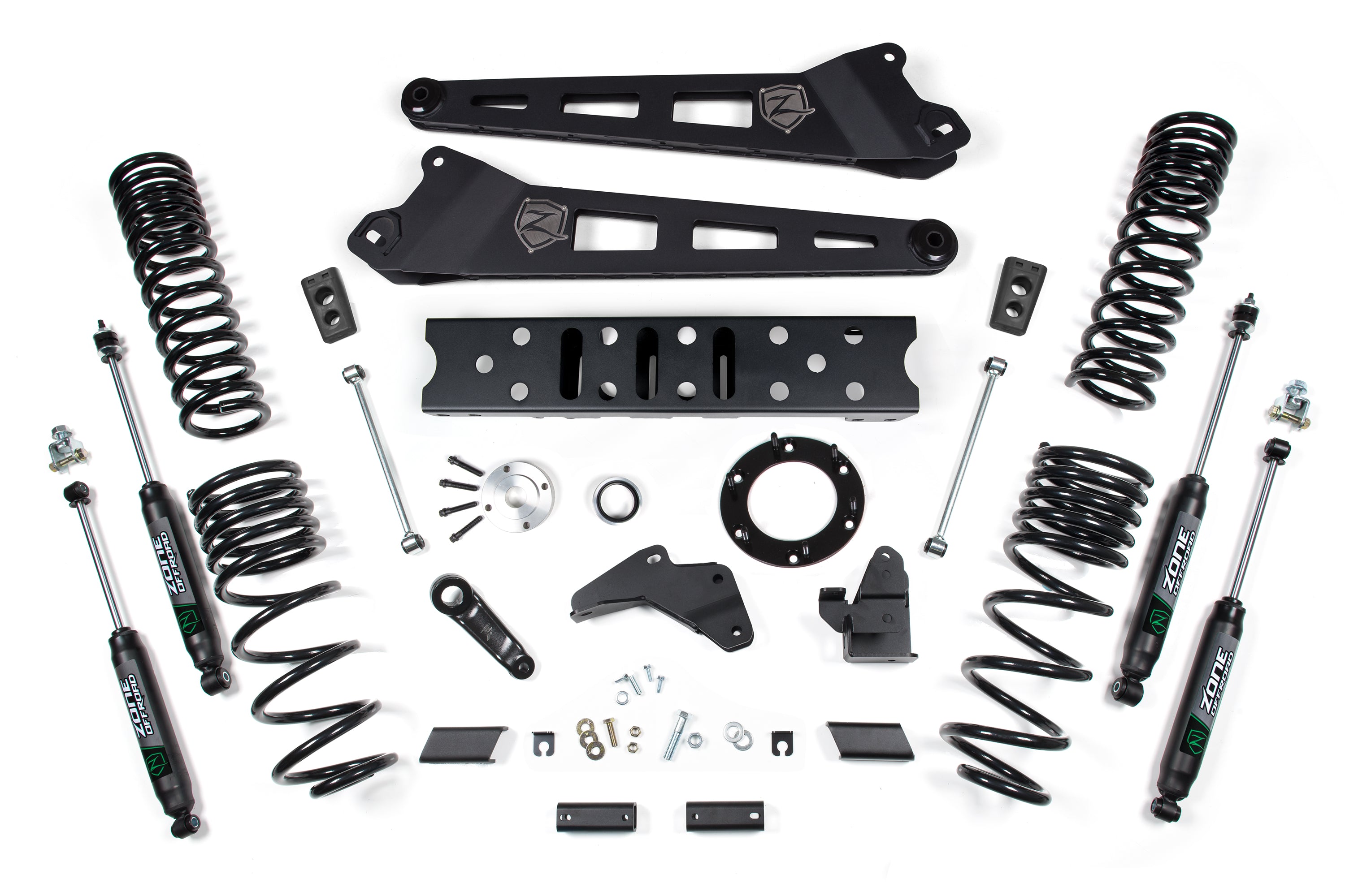 19-24 RAM 2500 5.5 Inch Radius Arm 4.5 Inch Rear Coils Gas 6-Bolt T-Case Zone Offroad - view 2