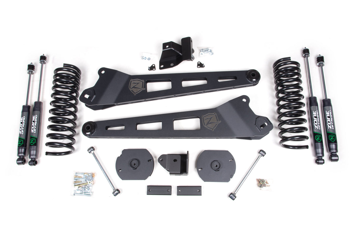 19-24 RAM 2500 3 Inch Radius Arm Lift Kit Nitro Shocks Zone Offroad