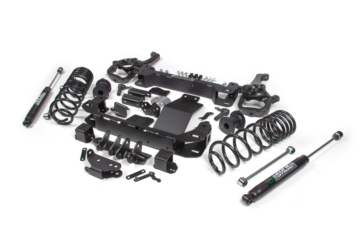 4 Inch Lift Kit for 2025 Ram 1500 4WD 4 Inch Front 3 Inch Rear Suspension Lift System Standard Bore Nitro Rear Shocks Zone Offroad