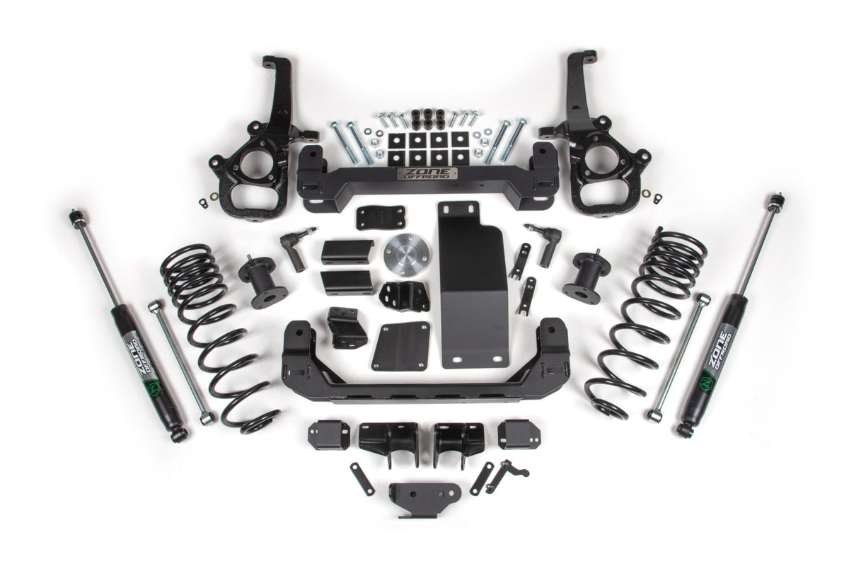 4 Inch Lift Kit for 2025 Ram 1500 4WD 4 Inch Front 3 Inch Rear Suspension Lift System Large Bore Nitro Rear Shocks Zone Offroad