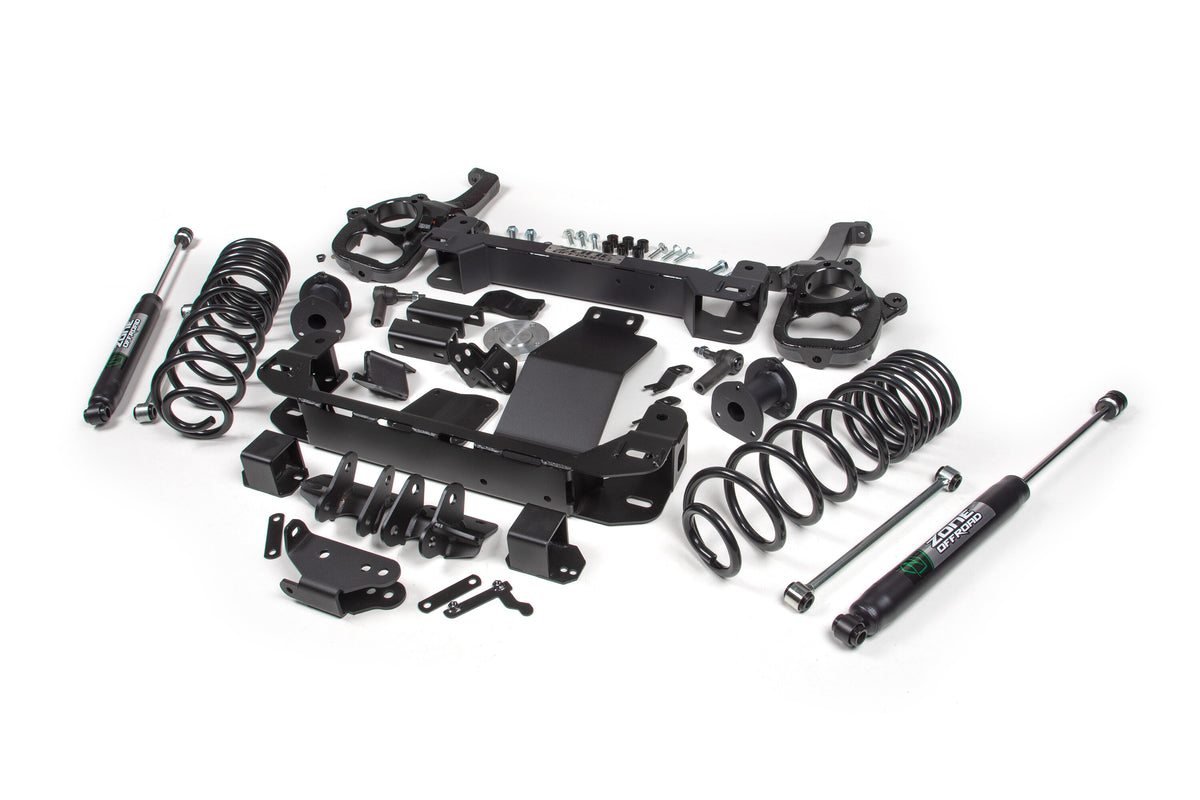 4 Inch Lift Kit for 2025 Ram 1500 4WD 4 Inch Front 3 Inch Rear Suspension Lift System Large Bore Nitro Rear Shocks Zone Offroad