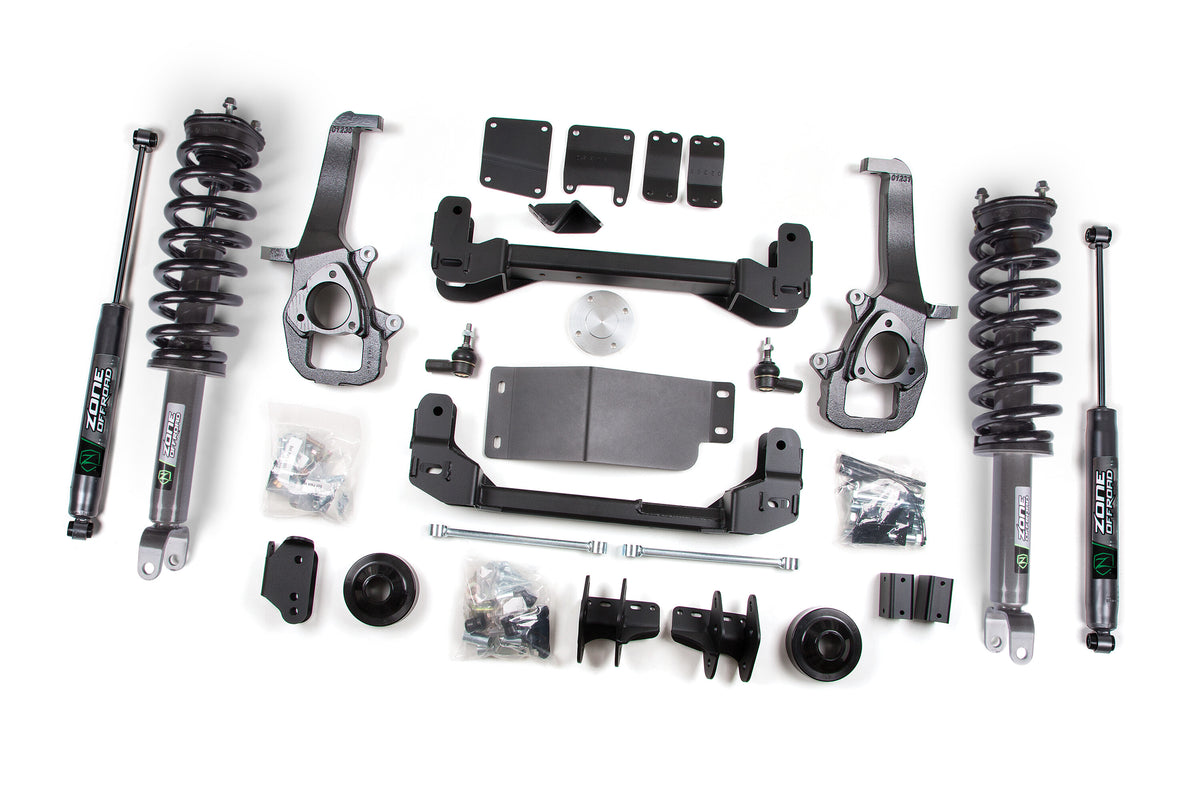 2012 RAM 1500 4 Inch Front 4 Inch Rear Lift Kit With Nitro Shocks Zone Offroad