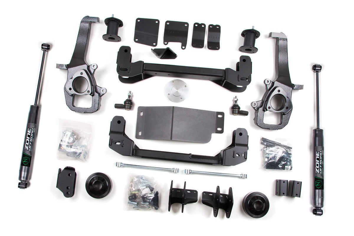 2012 RAM 1500 4 Inch Front 4 Inch Rear Lift Kit With Nitro Shocks Zone Offroad