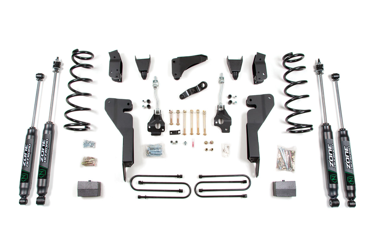03-07 Dodge RAM 2500 6 Inch Lift Kit With 4 Inch Axle Diesel Fox Shocks Zone Offroad