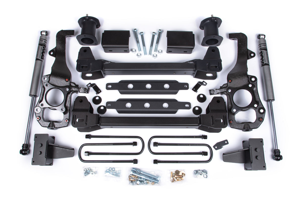 21-24 Ford F-150 2WD 6 Inch Lift Kit 4 Inch Rear Lift Block Spacer Front Fox Adv Series Rear Zone Offroad