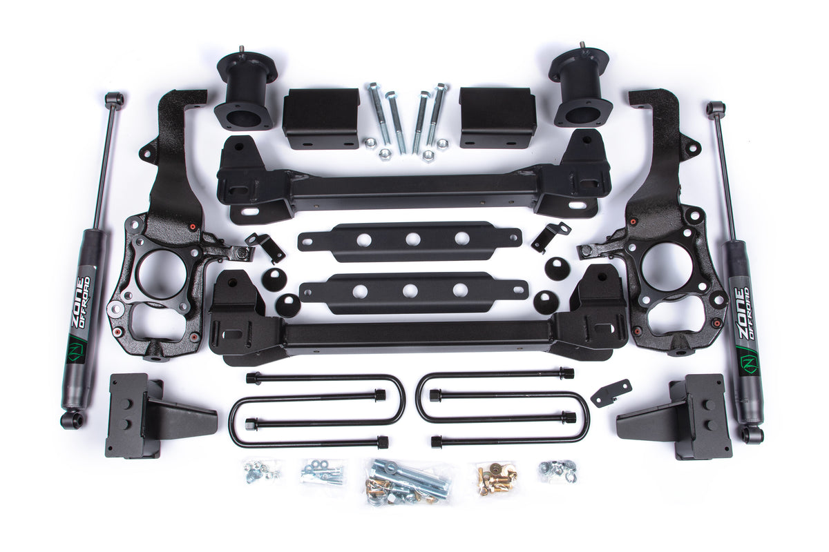 21-24 Ford F-150 2WD 6 Inch Supension Lift Kit 3.25 Inch Rear Lift Block Spacer Front Nitro Rear Zone Offroad