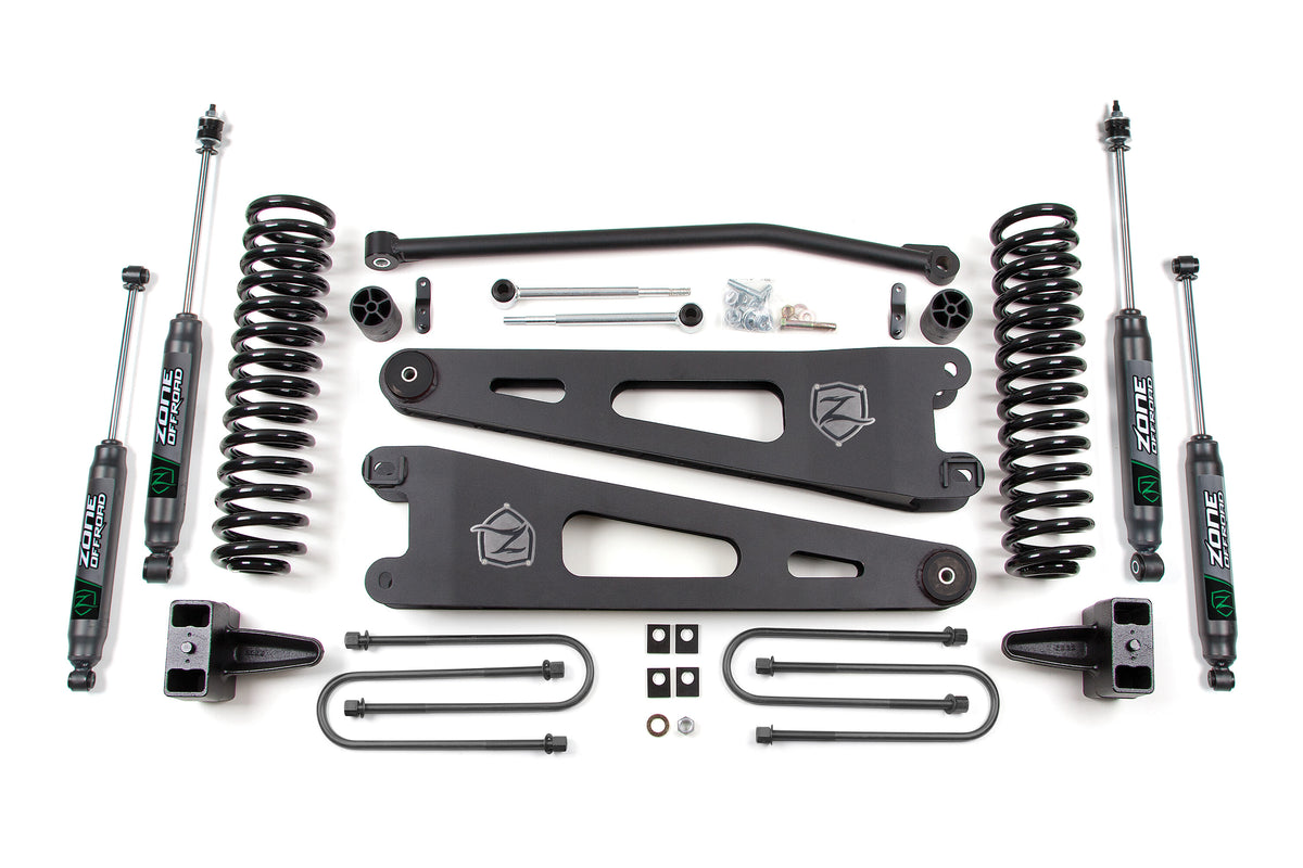05-07 Ford F-250/F-350 Super Duty 4 Inch Radius Arm Lift Kit Gas Fox Shocks Zone Offroad