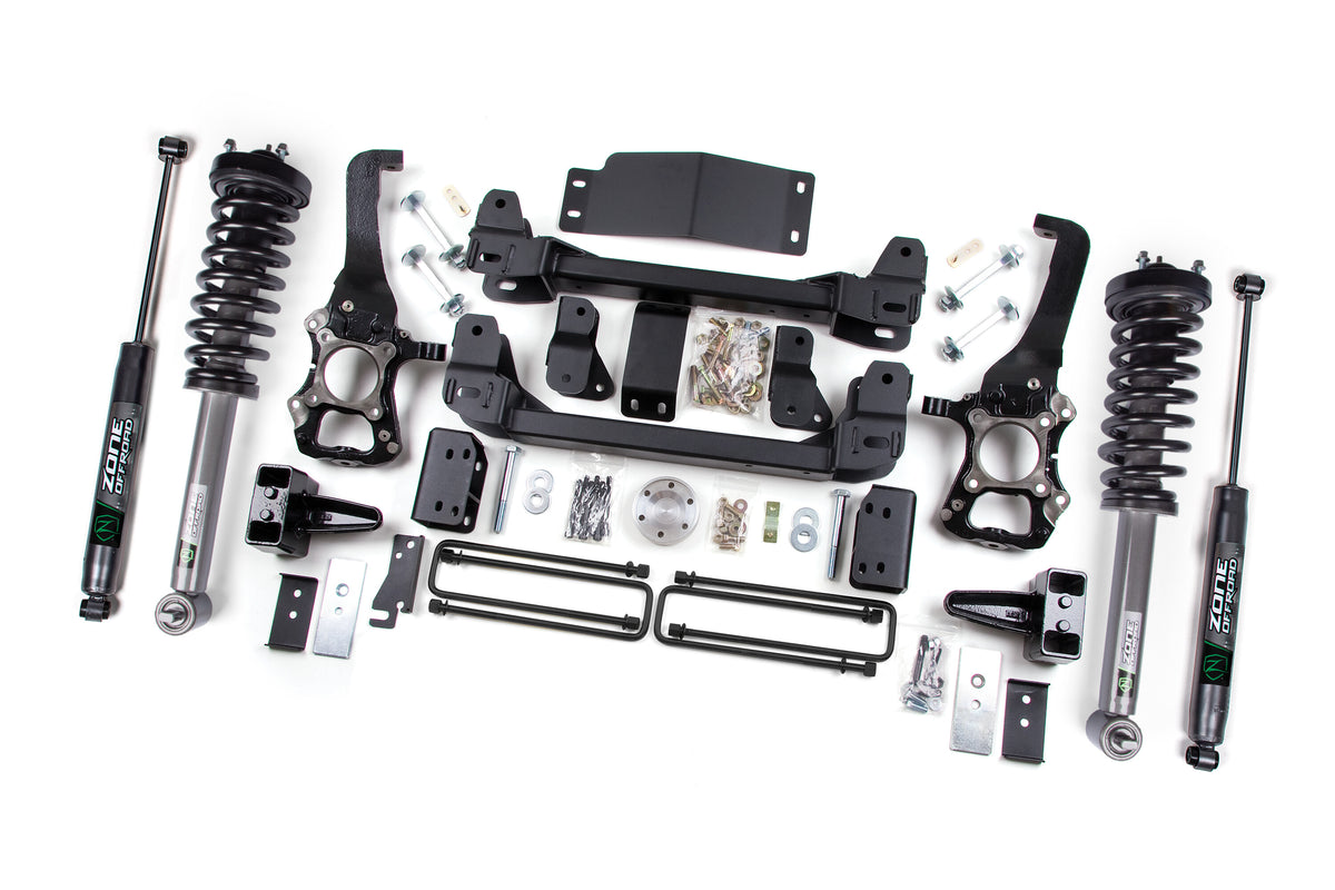 2014 Ford F-150 6 Inch Lift Kit 4 Inch Rear Block With Nitro Shocks Zone Offroad