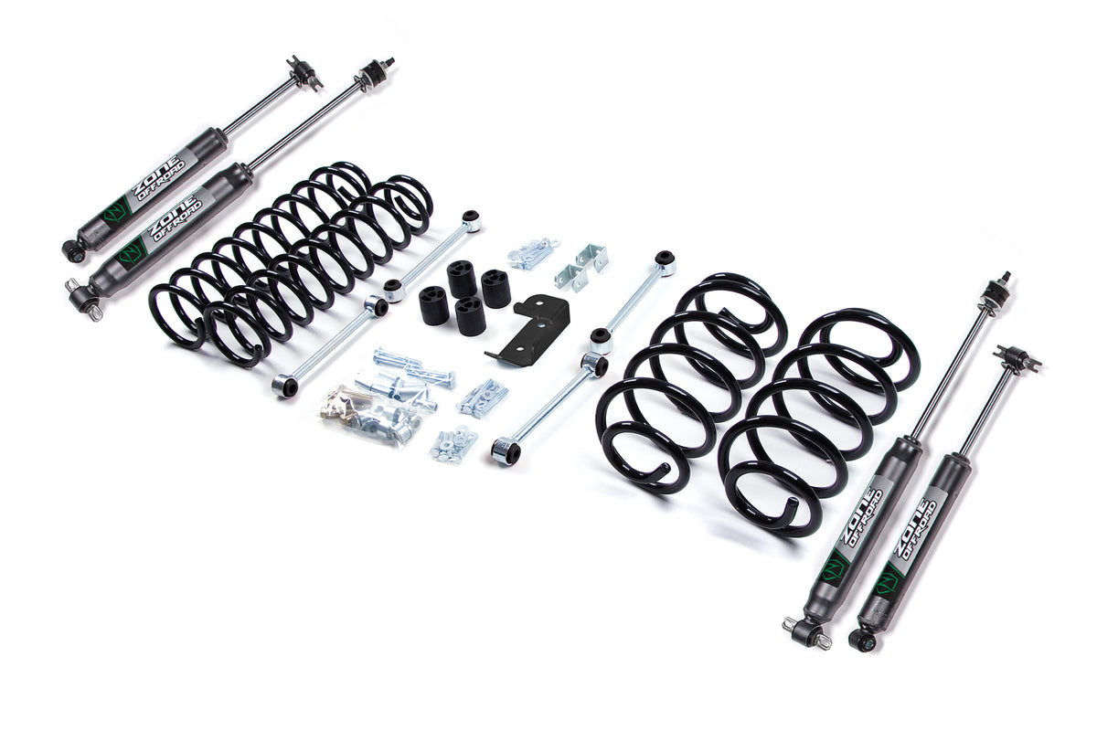 97-02 Jeep Wrangler TJ 3 Inch Coil Spring Lift Kit With Nitro Shocks Zone Offroad