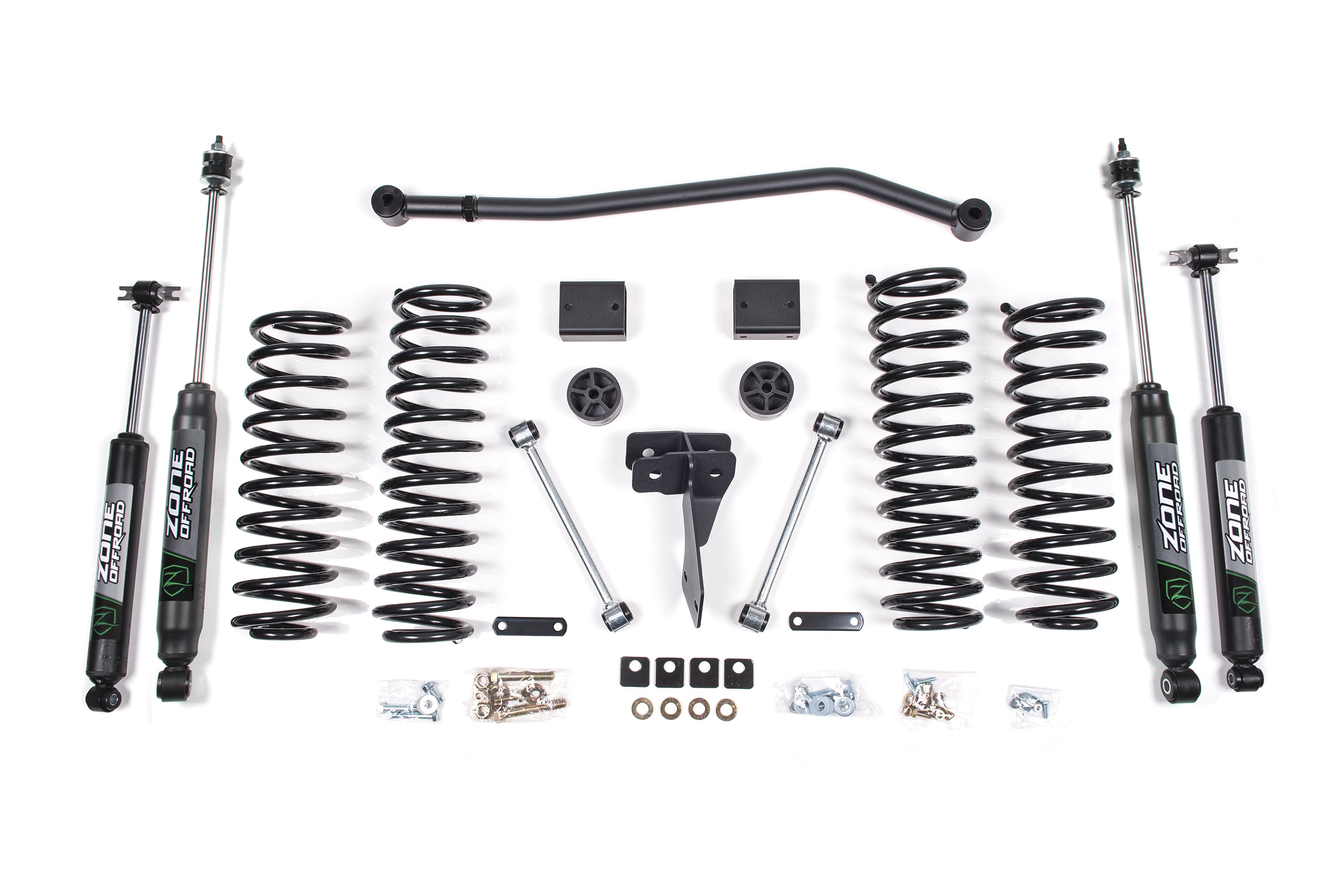 12-18 Jeep Wrangler JK 2 Door 4 Inch Coil Spring Lift Kit Zone Offroad - view 2