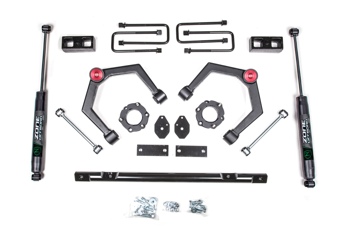 16-24 Nissan Titan XD 4WD 2 Inch Adventure Series Lift Kit, 2 Inch Rear Lift, Block - Strut Spacer, Nitro Shocks Zone Offroad