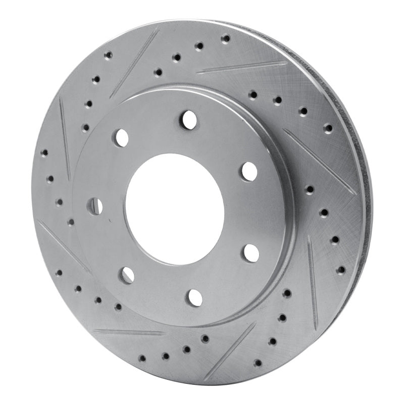 R1 04-08 Ford F-150 RWD Front Left Drilled & Slotted Silver Brake Rotor