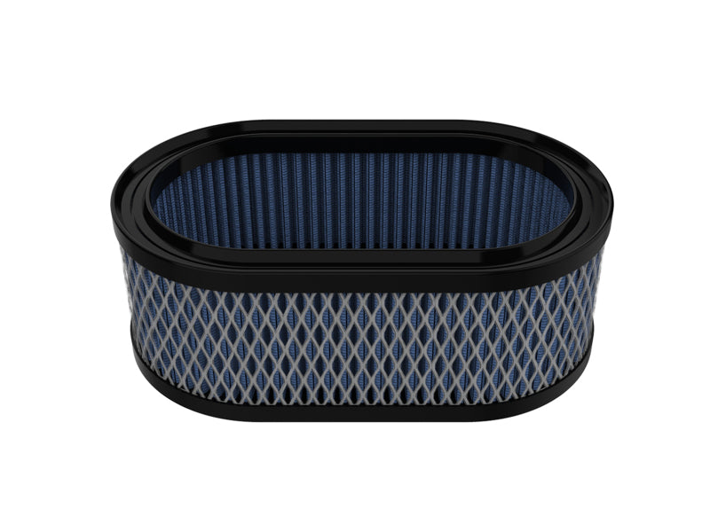 afe Magnum FLOW round racing air filter designed for Weber IDA 48 carburetors, featuring a durable mesh design and compact height.