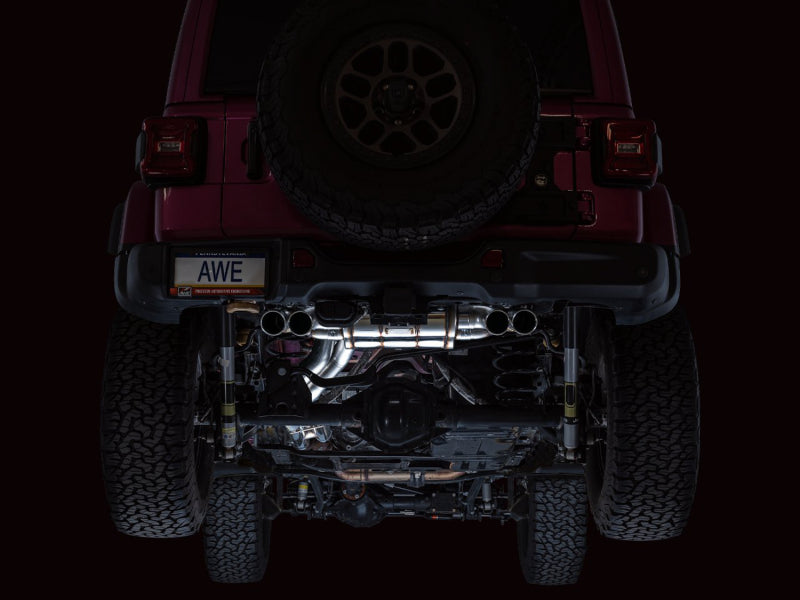 AWE Tuning 21+ Wrangler 392 Switchpath Cat-Back Exhaust- Quad BashGuards