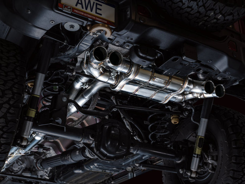 AWE Tuning 21+ Wrangler 392 Switchpath Cat-Back Exhaust- Quad BashGuards