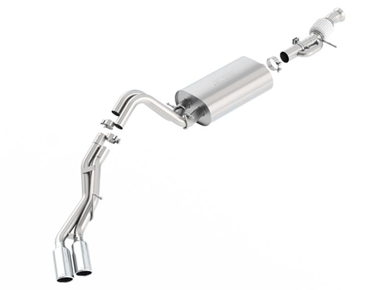 Borla Touring Cat Back 15-16 GMC Denali 6.2L V8 2.75in, 2.25in Dual Same Side Exit 4in Tips Exhaust
