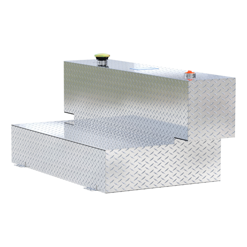 UWS Bright Aluminum HammerHead-Style 100-Gallon Aluminum L-Shape Transfer Tank Model TT-100HH