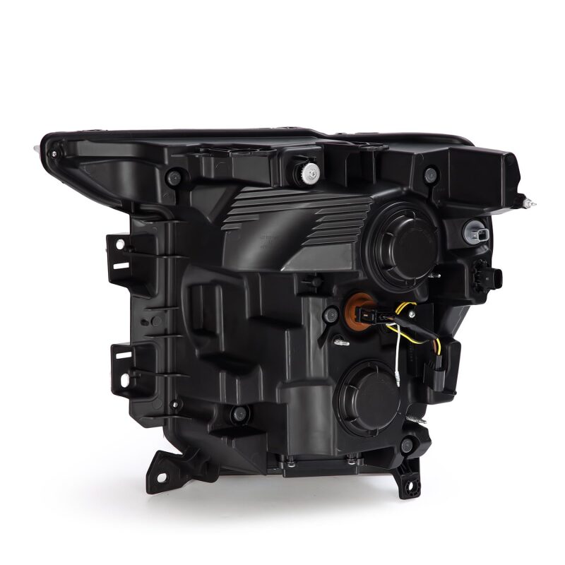 AlphaRex 21-22 Ford F150 PRO-Series projector headlights in black with sequential signal and active light features.