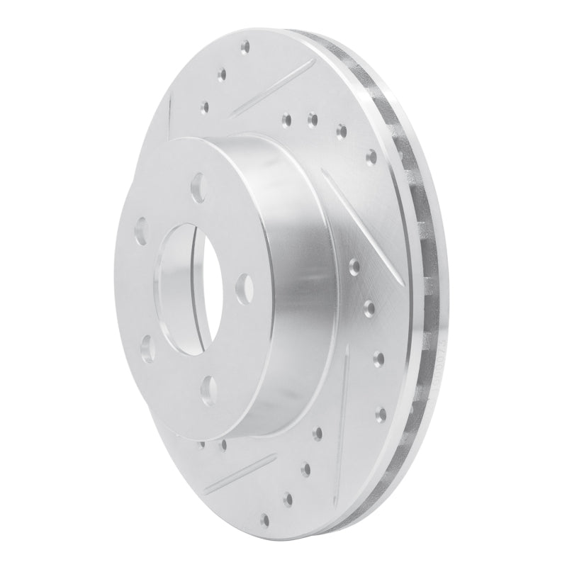 R1 95-02 Ford Explorer Front Left Drilled & Slotted Silver Brake Rotor