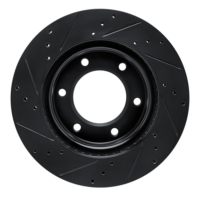 R1 19-25 Ford BRONCO Front Right Drilled & Slotted Black Brake Rotor