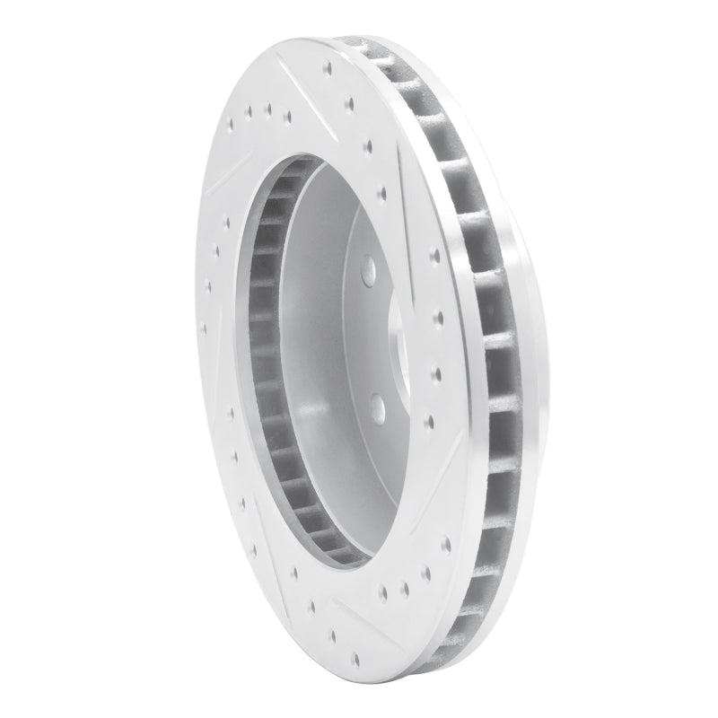 R1 88-00 Cadillac Escalade Front Left Drilled & Slotted Silver Brake Rotor