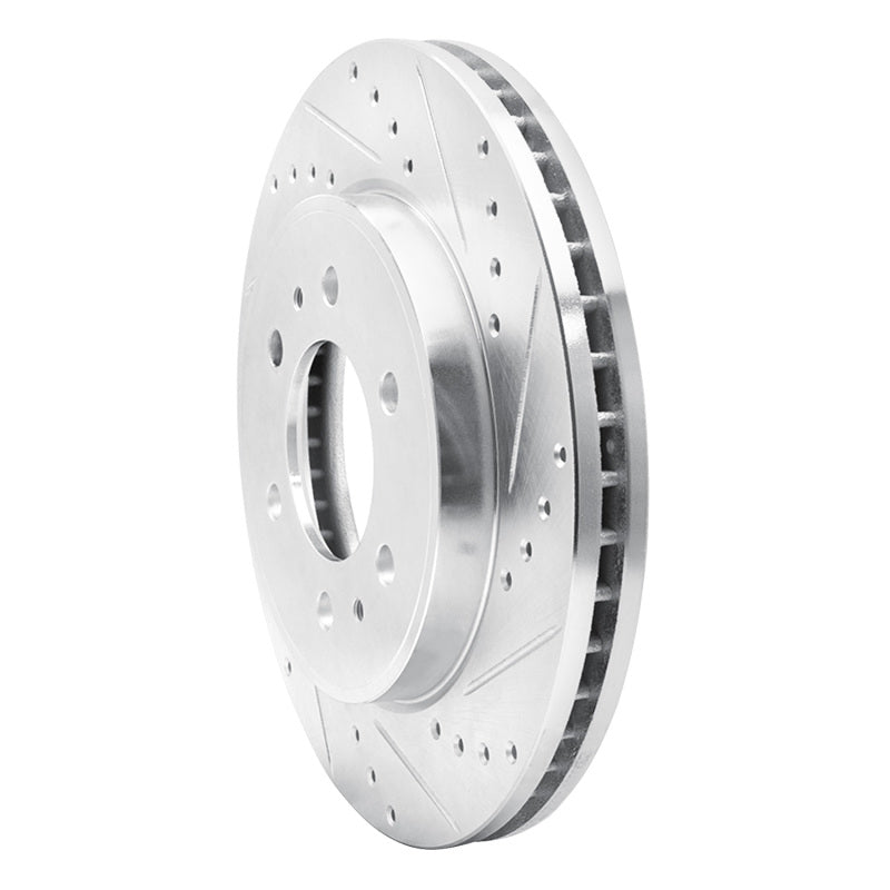 R1 09-09 Ford F-150 RWD Front Right Drilled & Slotted Silver Brake Rotor